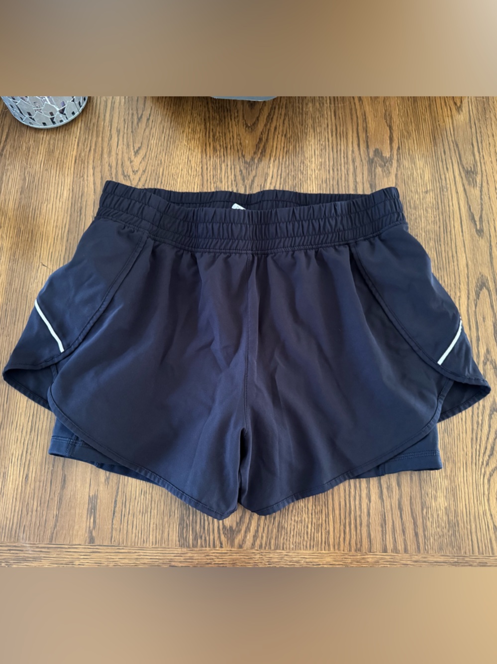 90 Degree By Reflex Black Athletic Shorts with Reflective Trim